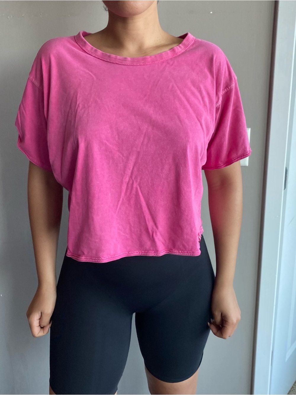 JoyLab Hot Pink Cropped Tee